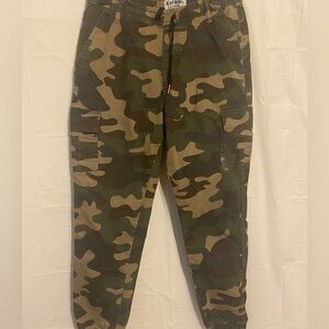 Kreamy Camo women’s drawstring waist & gathered at the ankle pants.